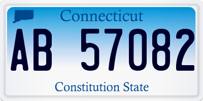 CT license plate AB57082