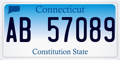 CT license plate AB57089