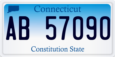 CT license plate AB57090