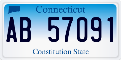 CT license plate AB57091