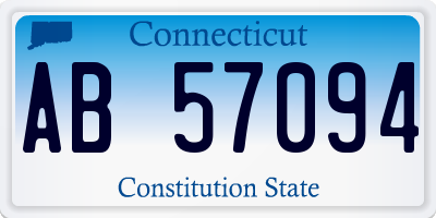 CT license plate AB57094