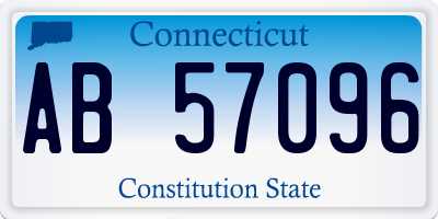 CT license plate AB57096