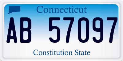 CT license plate AB57097