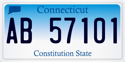 CT license plate AB57101