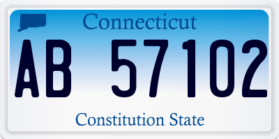 CT license plate AB57102