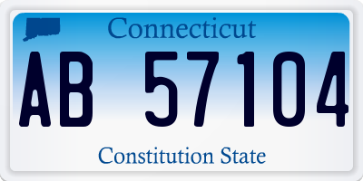 CT license plate AB57104