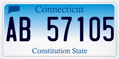 CT license plate AB57105