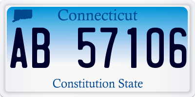 CT license plate AB57106