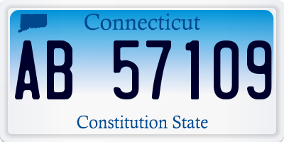 CT license plate AB57109