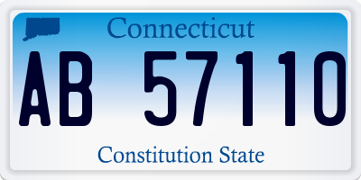 CT license plate AB57110