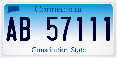 CT license plate AB57111