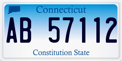 CT license plate AB57112