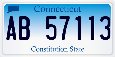 CT license plate AB57113