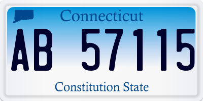 CT license plate AB57115