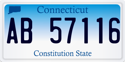 CT license plate AB57116