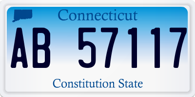 CT license plate AB57117