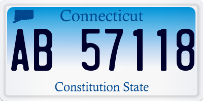 CT license plate AB57118