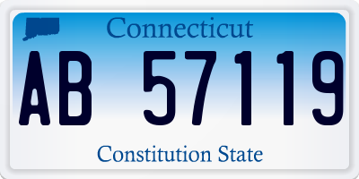 CT license plate AB57119