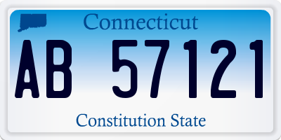 CT license plate AB57121