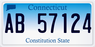 CT license plate AB57124