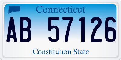 CT license plate AB57126