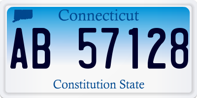 CT license plate AB57128