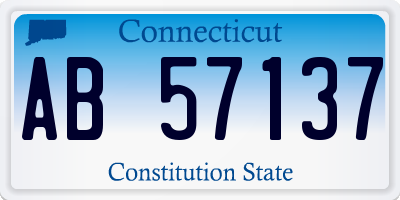 CT license plate AB57137