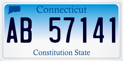 CT license plate AB57141