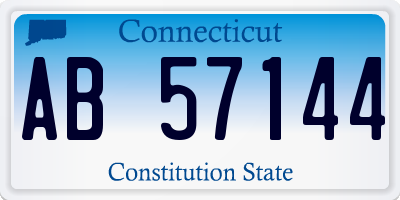 CT license plate AB57144