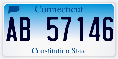 CT license plate AB57146