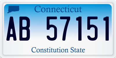 CT license plate AB57151