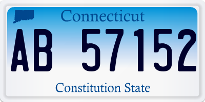 CT license plate AB57152