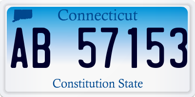 CT license plate AB57153