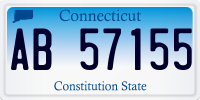 CT license plate AB57155