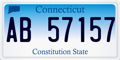 CT license plate AB57157