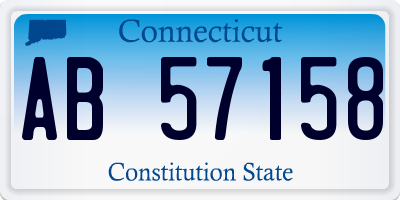 CT license plate AB57158