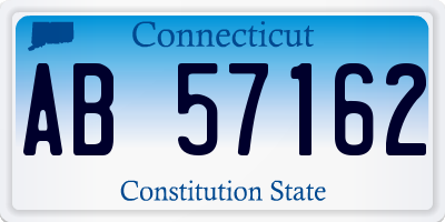 CT license plate AB57162