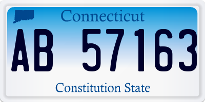 CT license plate AB57163