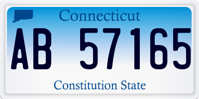 CT license plate AB57165