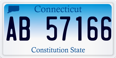 CT license plate AB57166