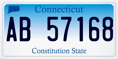 CT license plate AB57168