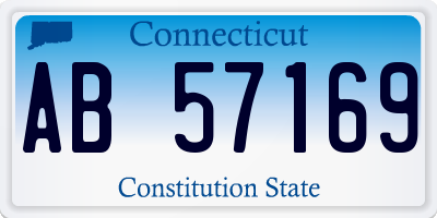 CT license plate AB57169