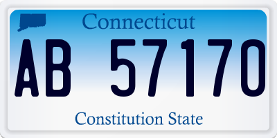 CT license plate AB57170