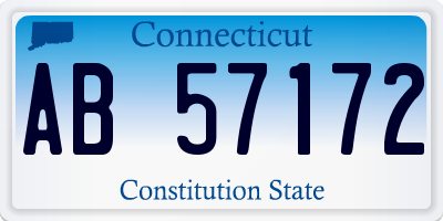 CT license plate AB57172