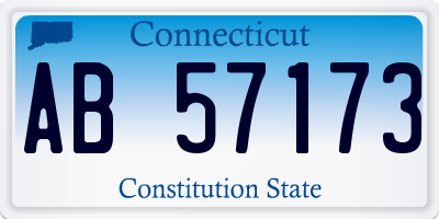 CT license plate AB57173