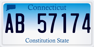 CT license plate AB57174