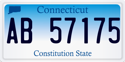 CT license plate AB57175