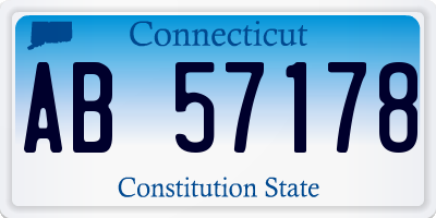 CT license plate AB57178