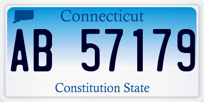 CT license plate AB57179