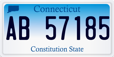 CT license plate AB57185